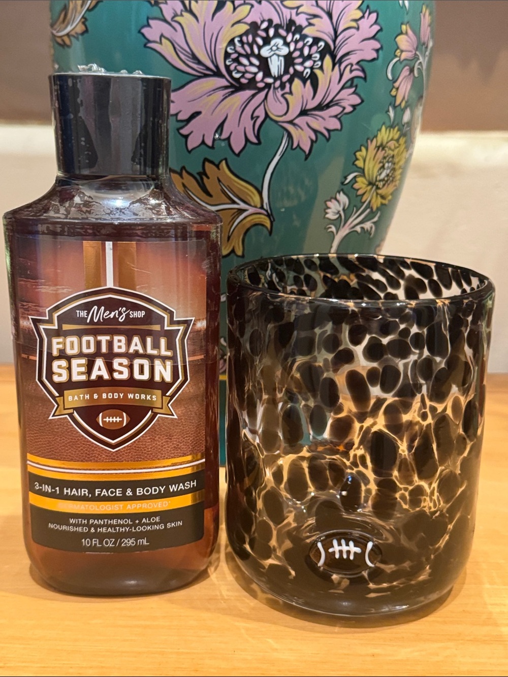 Football Season Cleanser & Anthropologie Football Glass